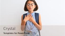  Presentation with student health - Presentation featuring beautiful-student-child-girl-wearing background and a mint green colored foreground