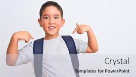  Presentation with student - Slides consisting of beautiful-student-kid-boy-wearing background and a lemonade colored foreground