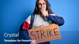  Presentation with curly hair - Beautiful slide set featuring beautiful-student-woman-with-curly backdrop and a ocean colored foreground