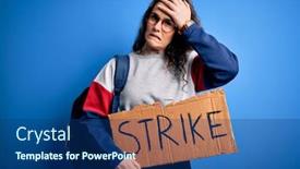  Presentation with curly hair - Cool new slide set with beautiful-student-woman-with-curly backdrop and a ocean colored foreground