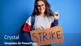  Presentation with curly hair - Audience pleasing presentation theme consisting of beautiful-student-woman-with-curly backdrop and a ocean colored foreground