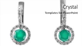  Presentation with emeralds - Amazing presentation theme having beautiful stylish earrings with emerald backdrop and a white colored foreground