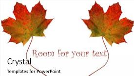  Presentation with gold leaves - Amazing slide deck having beautiful sugar maple leaves backdrop and a  colored foreground