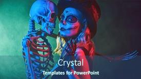  Presentation with sugar skull - PPT layouts consisting of beautiful-sugar-skull-girl background and a  colored foreground