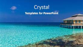  Presentation with paradise - Slide deck featuring beautiful-summer-beach-paradise background and a ocean colored foreground