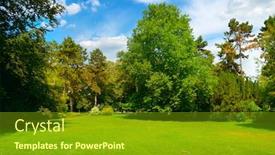  Presentation with summer trees - PPT layouts featuring beautiful-summer-garden background and a tawny brown colored foreground