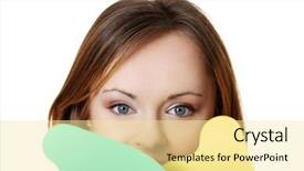  Presentation with windmill - Cool new PPT theme with beautiful summer girl with windmill isolated on white backdrop and a blonde colored foreground