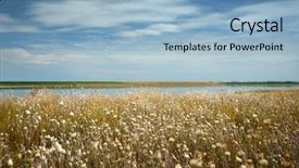  Presentation with beautiful spanish landscape costa blanca - Theme with beautiful summer landscape - wildflowers lake background and a  colored foreground