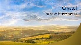  Presentation with bird eye view - Cool new PPT theme with bird's-eye view backdrop and a light blue colored foreground