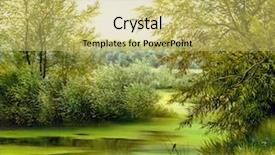  Presentation with canvas - Slide deck enhanced with beautiful summer landscape canvas oil background and a yellow colored foreground