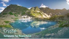  Presentation with japan beautiful landscape mountain fuji - PPT layouts having beautiful-summer-landscape-of-caucasus background and a ocean colored foreground