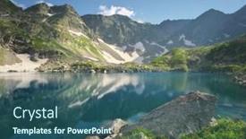  Presentation with landscape - Slide set featuring beautiful-summer-landscape-of-caucasus background and a ocean colored foreground