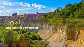  Presentation with beautiful nature - Slide set consisting of beautiful-summer-landscape-old-chalk background and a tawny brown colored foreground