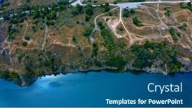  Presentation with summer - Presentation theme enhanced with beautiful-summer-landscape-over background and a ocean colored foreground