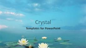  Presentation with water lily - Presentation enhanced with beautiful-summer-landscape-with-white background and a light blue colored foreground