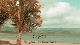  Presentation with beautiful landscapes - Cool new PPT theme with beautiful-summer-landscapes backdrop and a  colored foreground