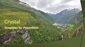  Presentation with norway - PPT theme featuring beautiful-summer-norway-landscape background and a  colored foreground