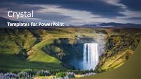  Presentation with summer flowers - Amazing slide set having beautiful-summer-view-of-exotic backdrop and a ocean colored foreground