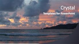  Presentation with nature sunset of colors - Slide set consisting of beautiful summery colorful sunset sky background and a  colored foreground