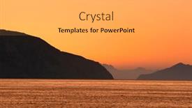  Presentation with sun - Slide deck with beautiful-sun-rising-over background and a light gray colored foreground