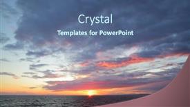  Presentation with finland - Audience pleasing presentation theme consisting of beautiful-sundown-in-gulf backdrop and a ocean colored foreground