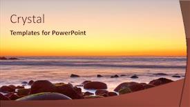  Presentation with water ocean - Amazing slides having beautiful-sundown-over-the-sea backdrop and a lemonade colored foreground