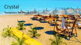  Presentation with beautiful skin and beach - Slides consisting of beautiful sunny beach in bulgaria background and a arctic colored foreground