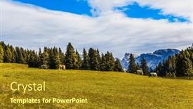  Presentation with hiking - Slides enhanced with beautiful-sunny-day-for-hiking background and a  colored foreground