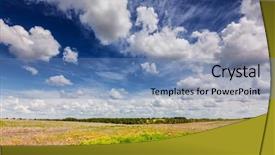  Presentation with ukraine - Cool new slides with beautiful sunny day in the field with fluffy clouds overcast sky ukraine europe beauty world backdrop and a teal colored foreground