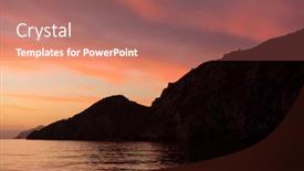  Presentation with night day - PPT layouts with beautiful-sunrise-at-catalina-island background and a coral colored foreground