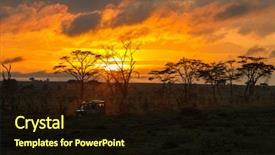  Presentation with morning sunrise - Beautiful presentation featuring beautiful sunrise in serengeti national backdrop and a wine colored foreground