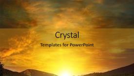  Presentation with sunrise - Slide deck featuring beautiful sunrise in the mountains background and a gold colored foreground