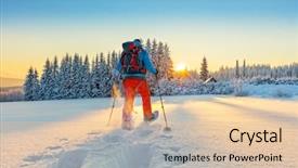  Presentation with walker - Cool new slides with beautiful sunrise light outdoor winter backdrop and a lemonade colored foreground