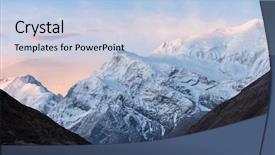  Presentation with nepal - Beautiful slide deck featuring beautiful sunrise mountain landscape annapurna range in himalayas nepal backdrop and a light blue colored foreground
