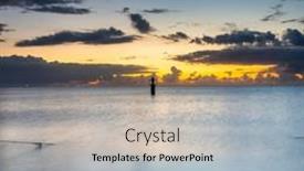  Presentation with sunrise - Presentation theme enhanced with beautiful-sunrise-on-the-beach background and a  colored foreground