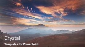  Presentation with maui - Amazing theme having beautiful-sunrise-scene-on-haleakala backdrop and a tawny brown colored foreground