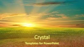  Presentation with rural india paddy field green - Presentation with beautiful sunset - after a rain background and a  colored foreground