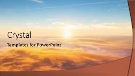  Presentation with image resolution - Colorful slides enhanced with beautiful sunset above clouds backdrop and a lemonade colored foreground