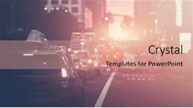  Presentation with street food new york - PPT layouts consisting of beautiful sunset along a new background and a coral colored foreground