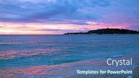  Presentation with sunset beach - Beautiful slides featuring beautiful-sunset-at-gili-meno backdrop and a ocean colored foreground