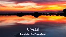  Presentation with sunset at venice beach palm - Amazing theme having beautiful-sunset-at-railay-beach backdrop and a ocean colored foreground