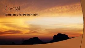  Presentation with sunset at venice beach palm - Amazing PPT theme having beautiful sunset at railay beach thailand backdrop and a coral colored foreground