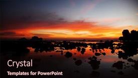  Presentation with thailand - Colorful presentation theme enhanced with beautiful sunset at railay beach thailand backdrop and a wine colored foreground