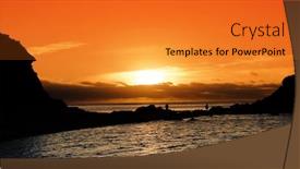  Presentation with australia - Presentation design featuring beautiful sunset at second valley south australia background and a gold colored foreground