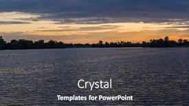  Presentation with lac - Slide deck having beautiful sunset at the lake bordeaux lac france background and a dark gray colored foreground