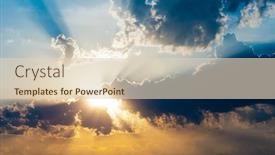  Presentation with cloud - Slide set enhanced with beautiful-sunset-background-sun-cloud background and a lemonade colored foreground