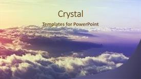  Presentation with hill - Cool new presentation theme with beautiful sunset cloud and hill backdrop and a soft green colored foreground