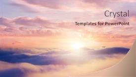  Presentation with airplane night sky cloud - Theme featuring beautiful-sunset-cloudy-sky background and a lemonade colored foreground