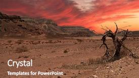  Presentation with israel - Cool new presentation theme with beautiful sunset in arava desert backdrop and a tawny brown colored foreground