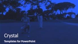  Presentation with duo - Amazing presentation theme having beautiful sunset in background duo backdrop and a navy blue colored foreground